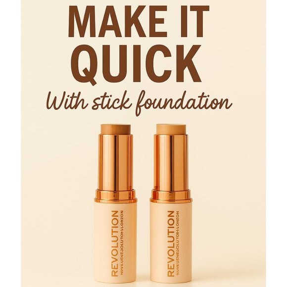 Makeup Revolution Fast Base Stick Foundation F9 F11 – Choose Shade - Picture 1 of 7